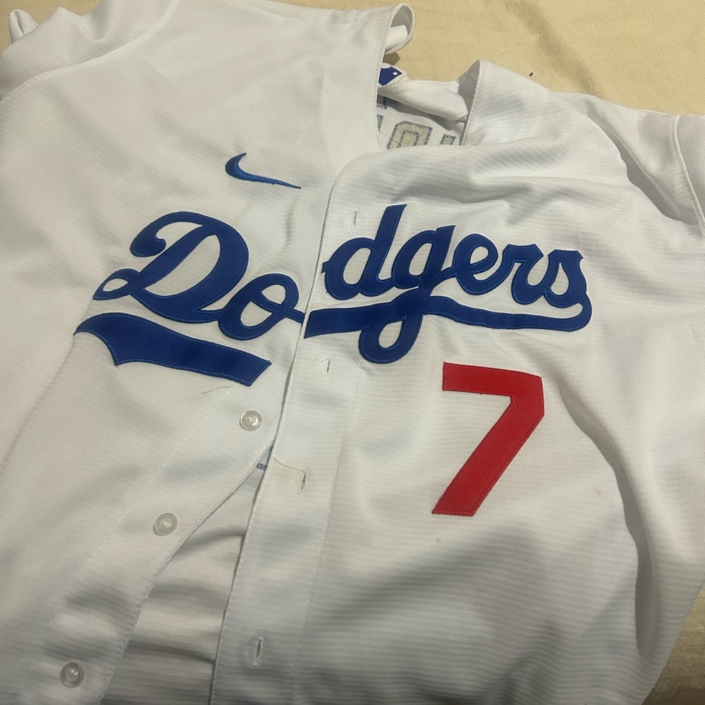 Women's White Dodgers Jersey by Nike